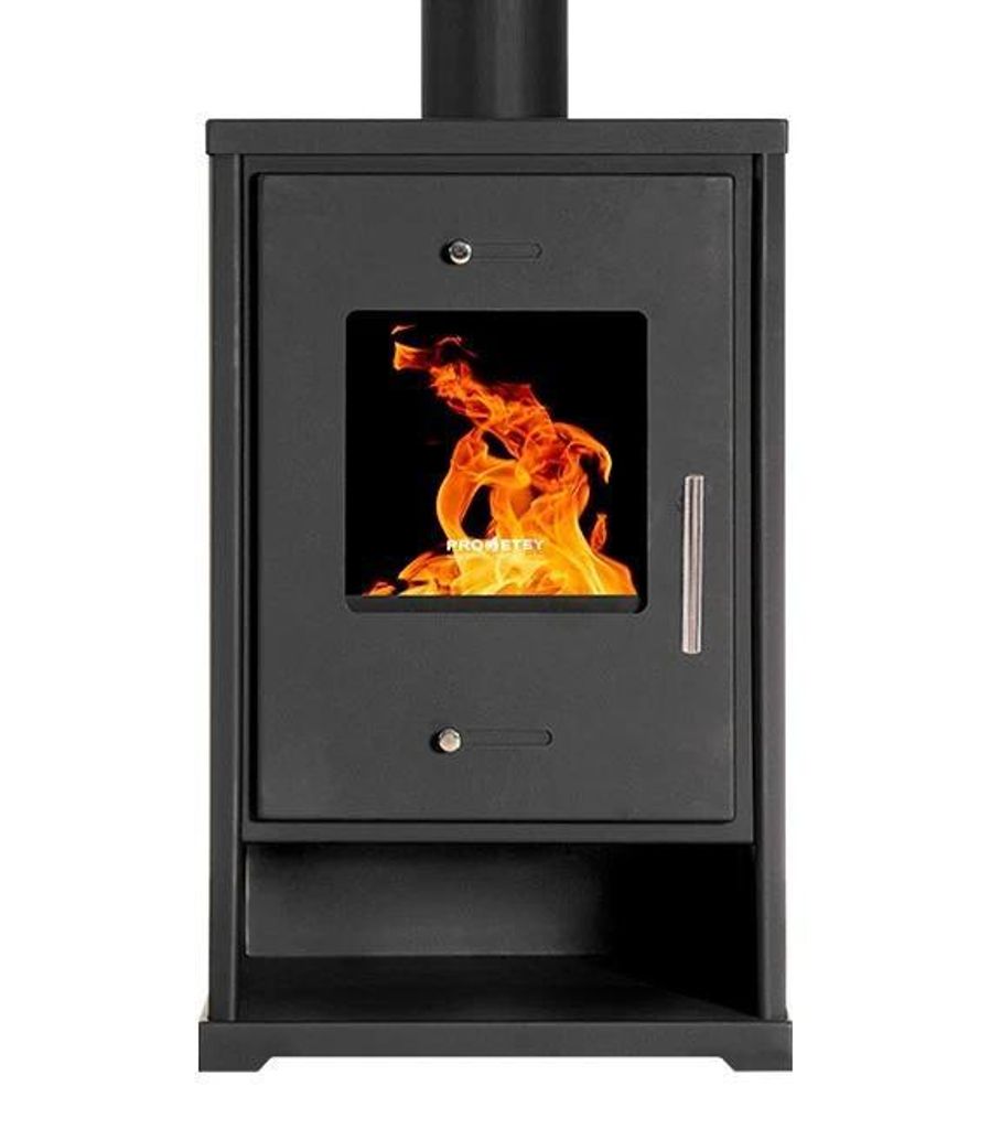 Kaminofen EKO 4 7 kW Holzofen Stahl Schwarz A+ codesign