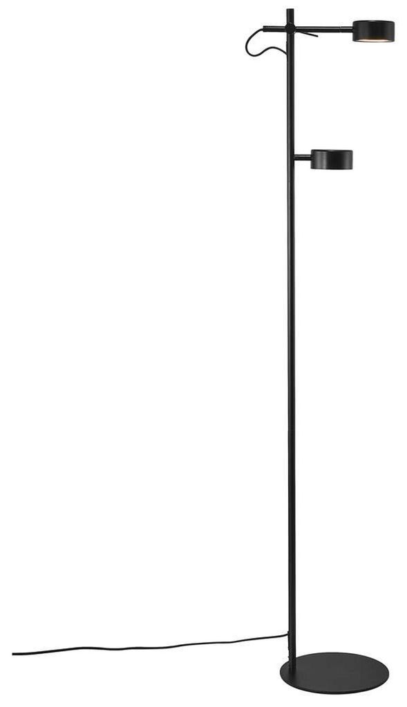 LED stojací lampa Clyde 2 světla černá Obrázek produktu 