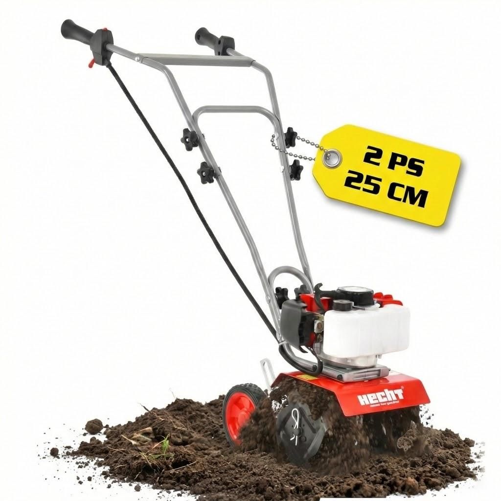 HECHT 752 Motorhacke Benzin | 25 cm Arbeitsbreite | 19,5 cm Produktbild 