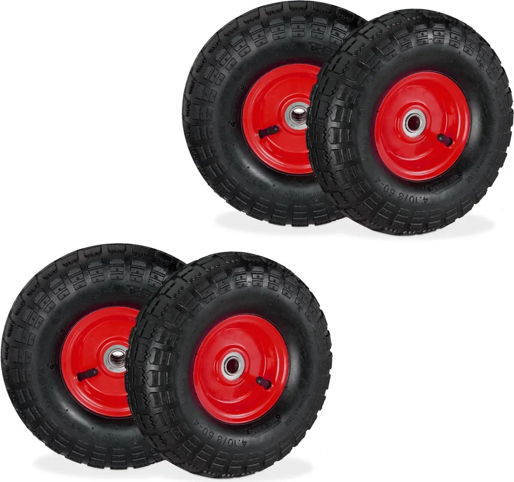 Roues de rechange pour diable et chariot de transport avec jante acier