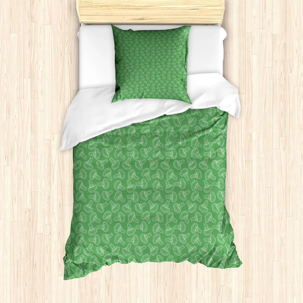 Set Copripiumino ABAKUHAUS Broccoli 135x200cm - Biancheria Letto Singolo