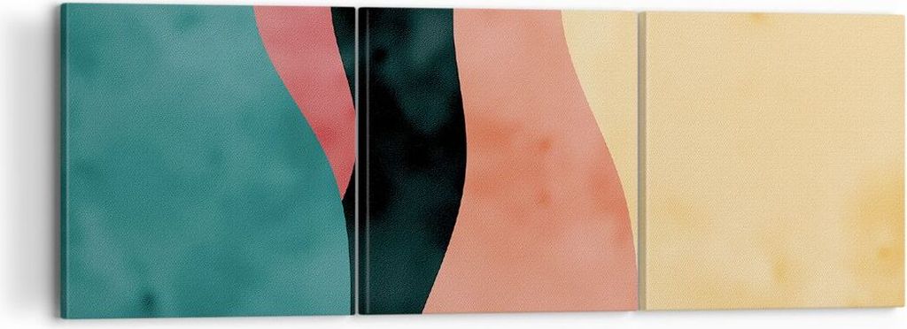 Bild auf Leinwand - Leinwandbild - 3 Teile - Mehrfarbig Abstraktion Modern - 120x40cm - Wand Bild - Wanddeko - Wandbilder - Leinwanddruck - Bilder ...