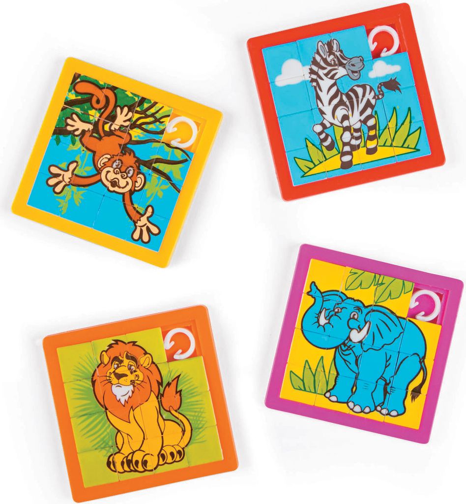 Safari Dschungel Tiere Schiebepuzzle 12 Stück Produktbild 