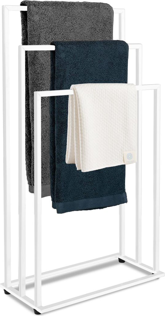 Handtuchhalter in Reifenform mit 3 Armen, weiß Produktbild 