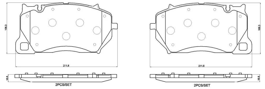 Plaquettes Brembo P 65 057 à faible poussière pour Audi A6 Avant C8