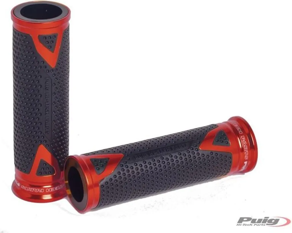 Améliorer le Confort de Conduite KLE500 : Poignées PUIG 8191R Rouge Moto