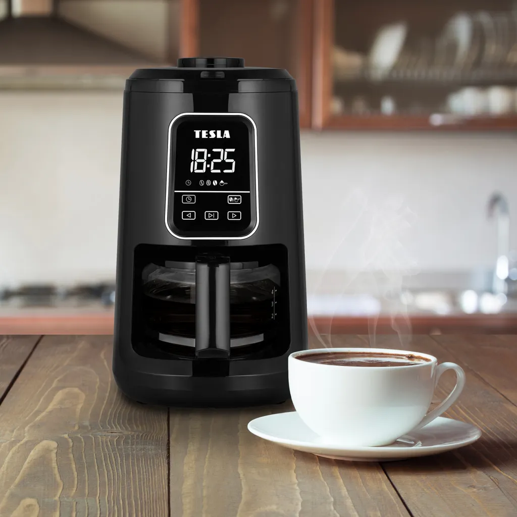 TESLA CoffeeMaster ES400 Machine à café avec broyeur intégré 900W