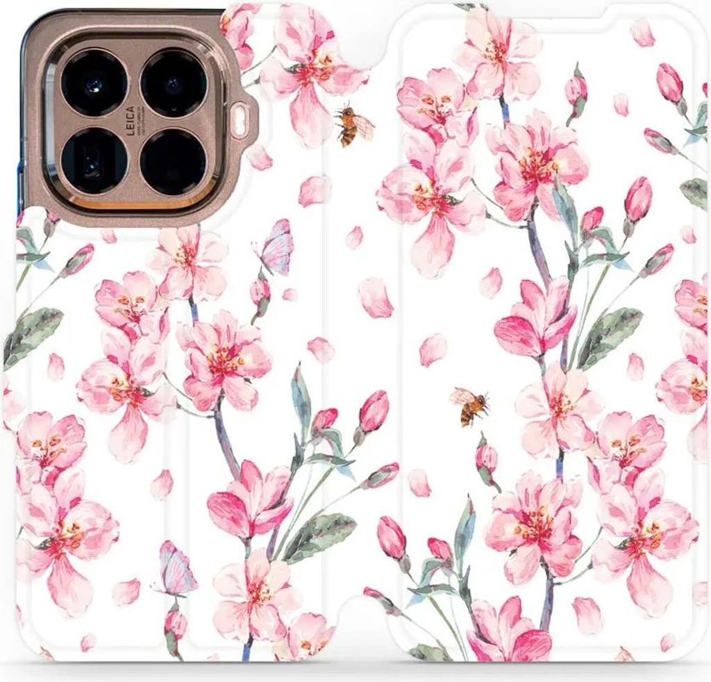 Handyhülle mit klappe für Xiaomi 15T Pro, Mobiwear Book, Rosa Frühling