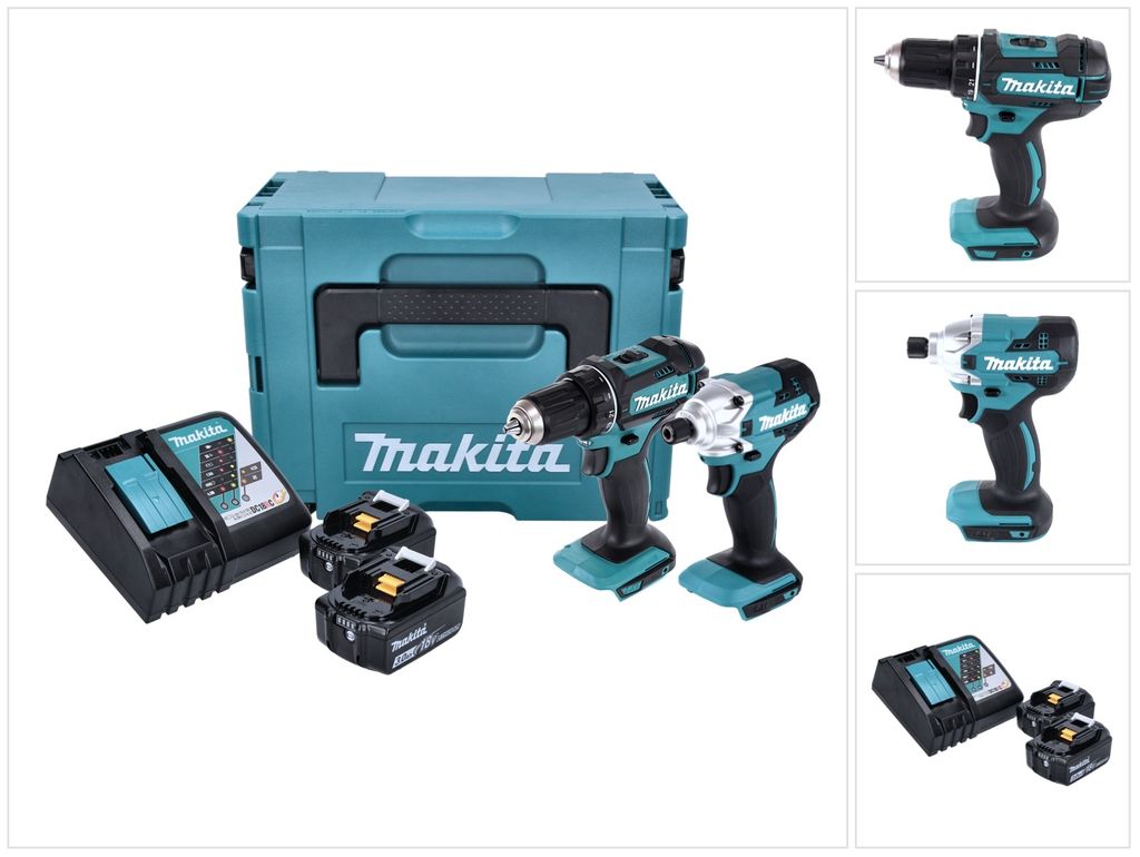 Makita DLX 2339 J Akku Combo Kit DDF 482 Akku Bohrschrauber Produktbild 