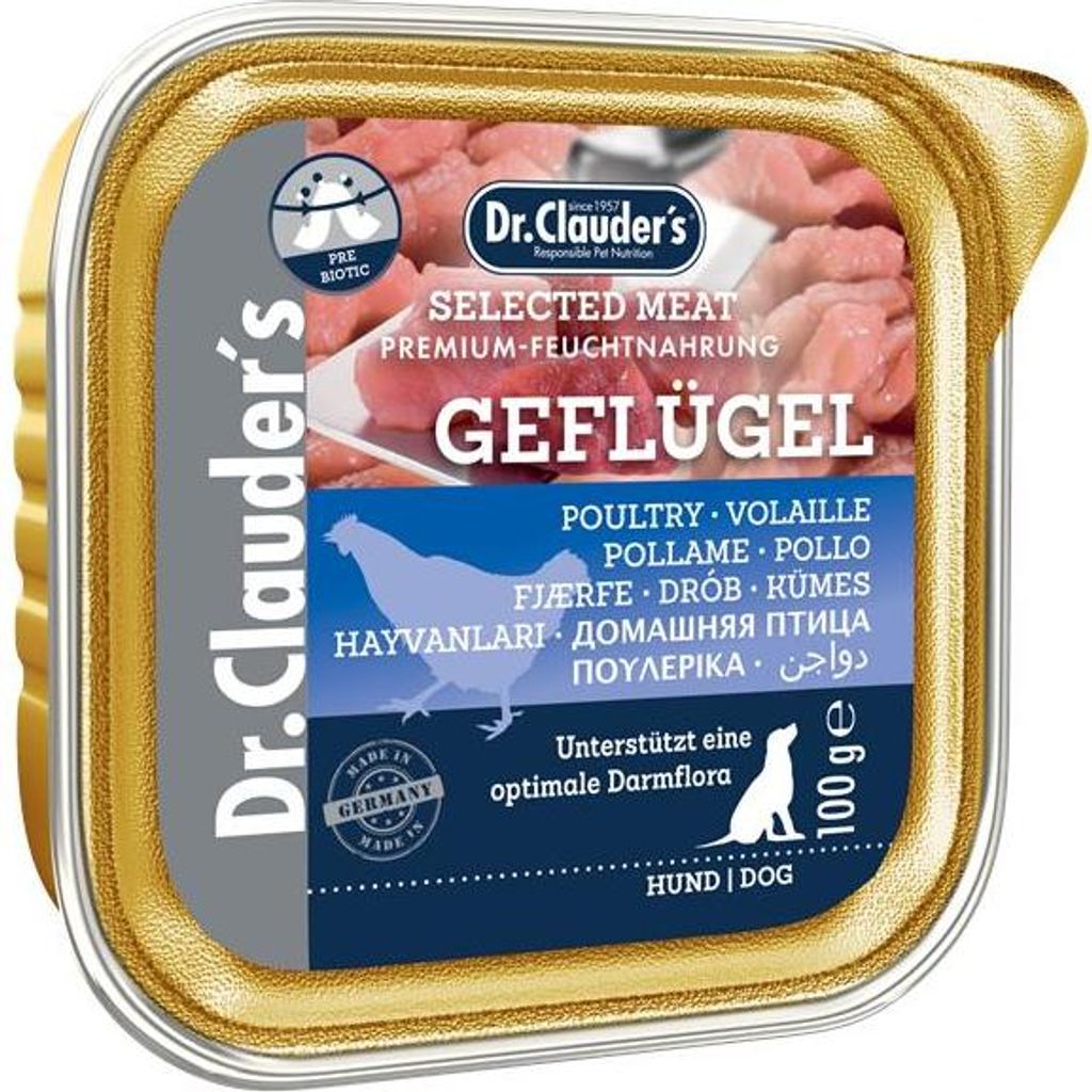 Dr. Clauder's Best Choice Selected Meat Schale 30x100g | Geflügel