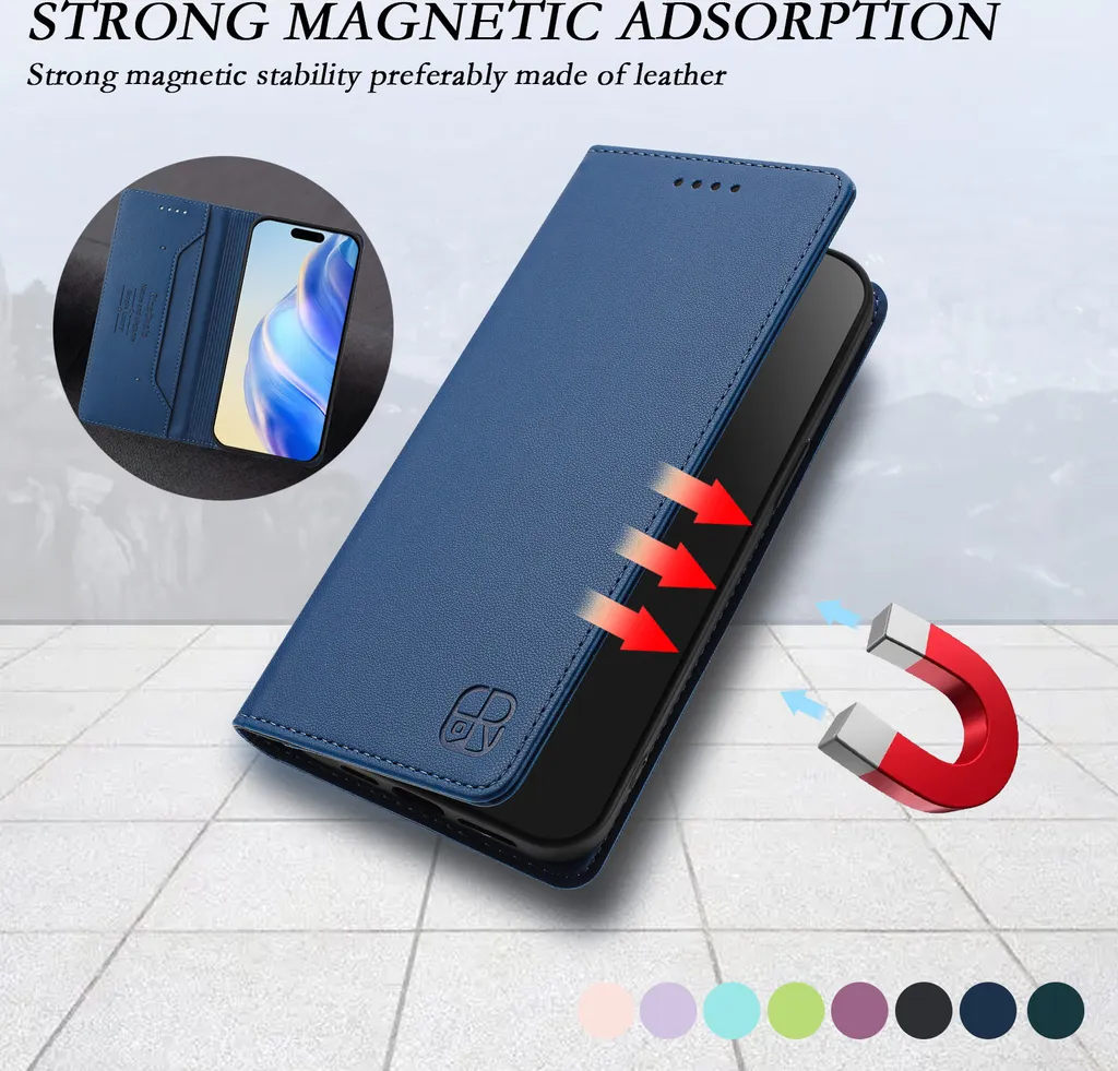 Cover Pelle Blu Sony Xperia 10 VII: Protezione Integrale e Slot Card