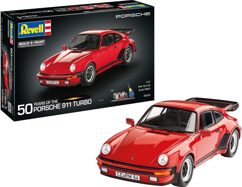 Revell Geschenkset Porsche 911 Turbo 50th Anniversary 1:24 Immagine del prodotto 