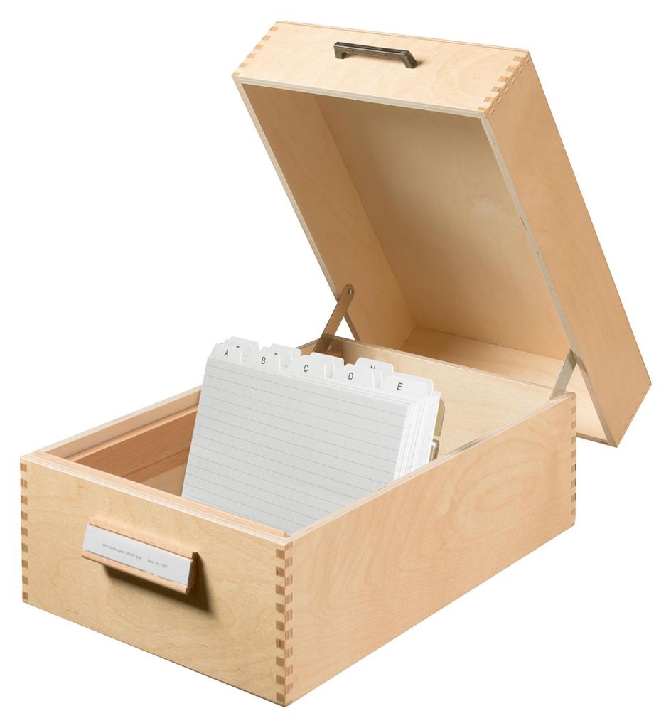 HAN Karteikasten 1005 DIN A5 quer max. 1.500 Karten Holz Produktbild 
