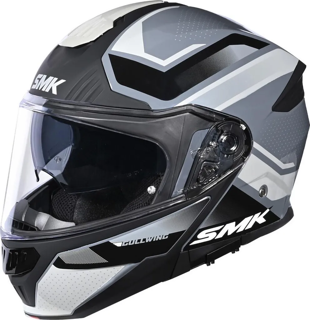 Casque Moto Modulable SMK Gullwing Supertour Noir Gris XL Pliable