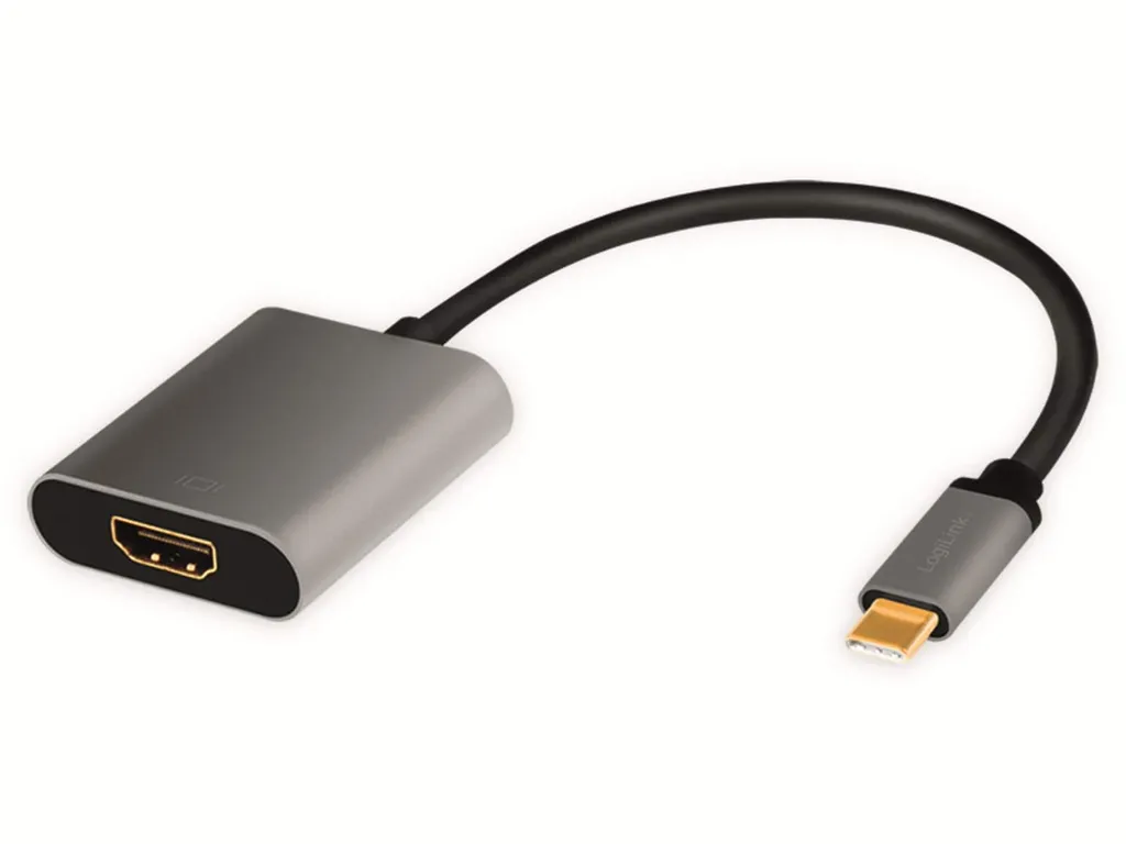Adaptateur USB-C vers HDMI 4K 60Hz en Aluminium Gris Sidéral de 15cm
