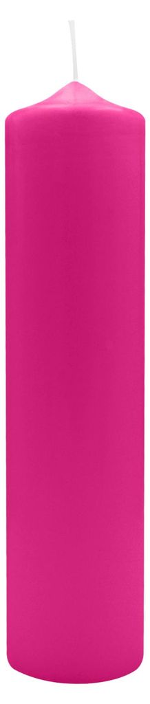 Spitzkopf Stumpen Kerzen Fuchisa Pink 30 x Ø 7 cm, 6 Stück