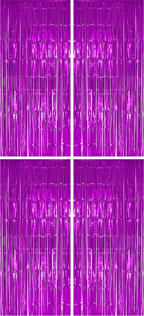 4x Lametta Vorhang - pink - 91x244 cm Produktbild 