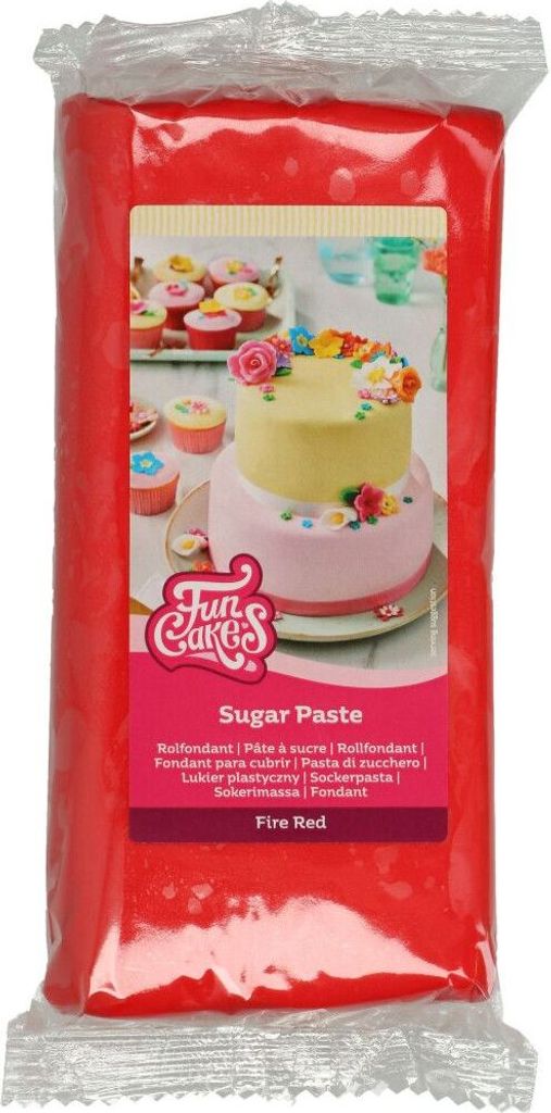 FunCakes Rollfondant Feuer Rot 1kg Produktbild 