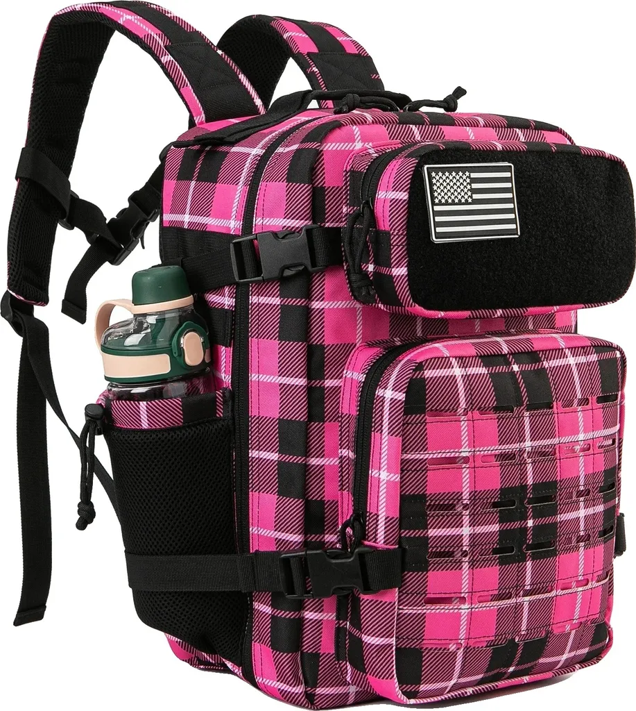 Sac à dos tactique 25L randonnée et sport rose carotte pour homme actif