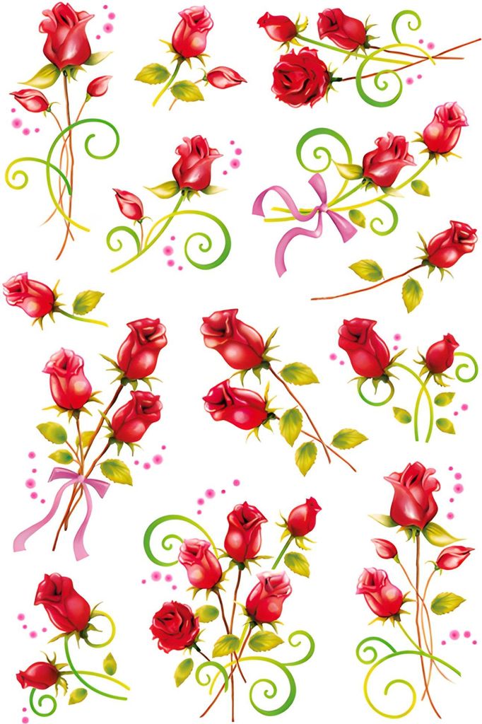 HERMA 3347 10x Sticker DECOR Rosen, Folie Produktbild 