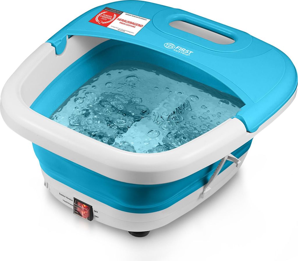 TZS First Austria - Fußsprudelbad 450W - 3 Aufsätzen & 8 Produktbild 