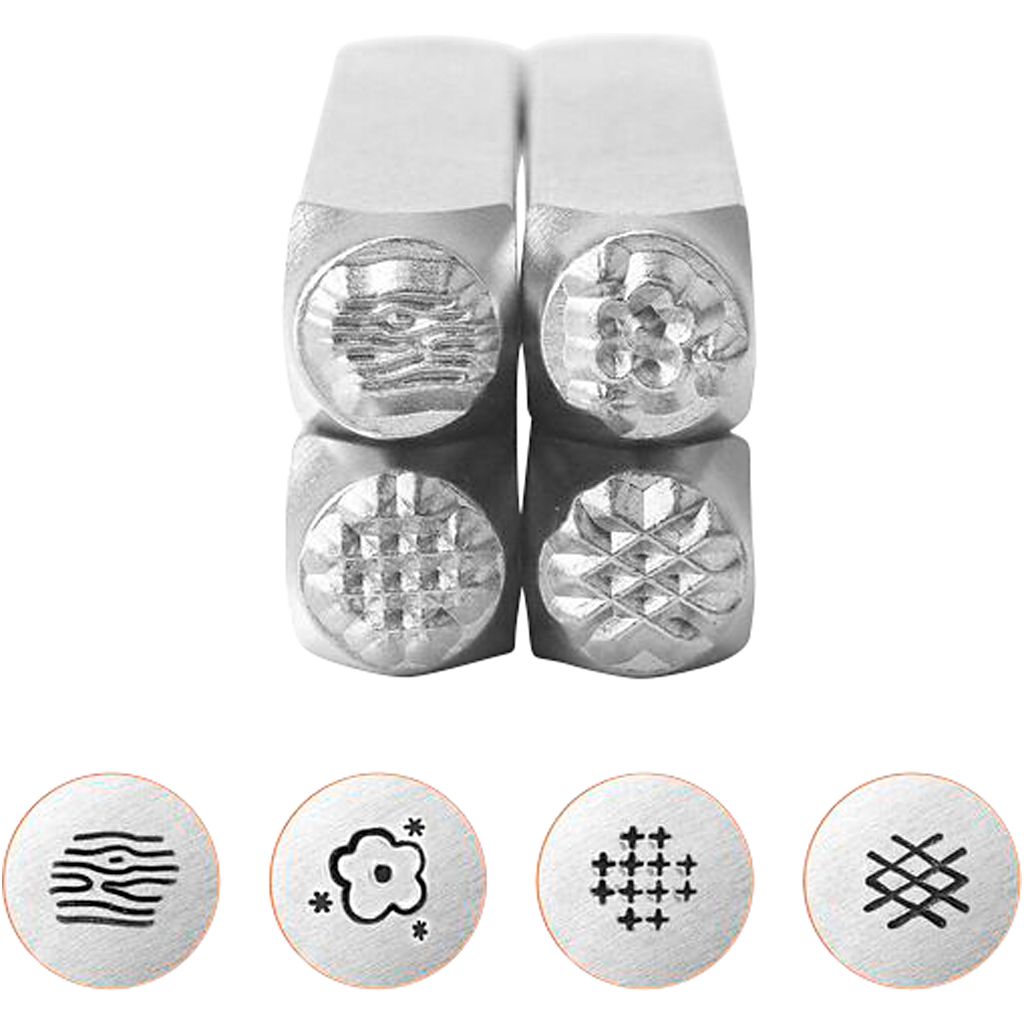 Prägestempel, Größe 6 mm, L 65 mm, 4 Stck.