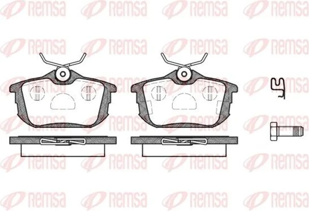 Plaquettes de frein silencieuses REMSA 0605.12 OE M620770 haute friction