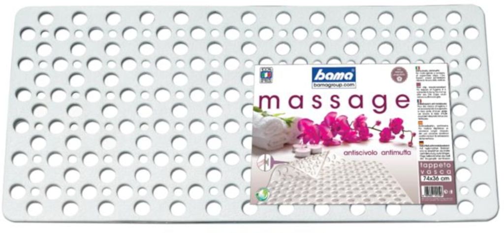 BAMA Antislipmat voor badkuip, model VASCA, wit Productafbeelding 
