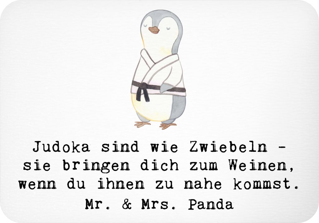 Mr. & Mrs. Panda magnet Judo Zwiebel - Weiß - Geschenk, humorvoll, Wettkampf, Kühlschrankmagnet, tafelmagnet, Entschlossenheit, Techniken, Notizh...