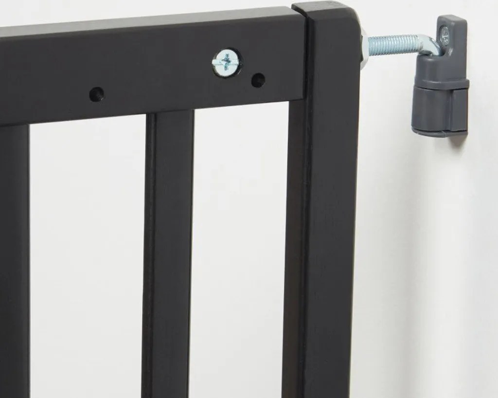 Barrière de Sécurité Enfant Extensible Noire Fixation Pression et Vis - 23