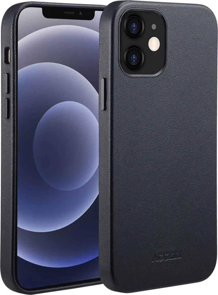 BEETLECASE iPhone 12/12 Pro Cover in Pelle e Cristallo - Nero Premium