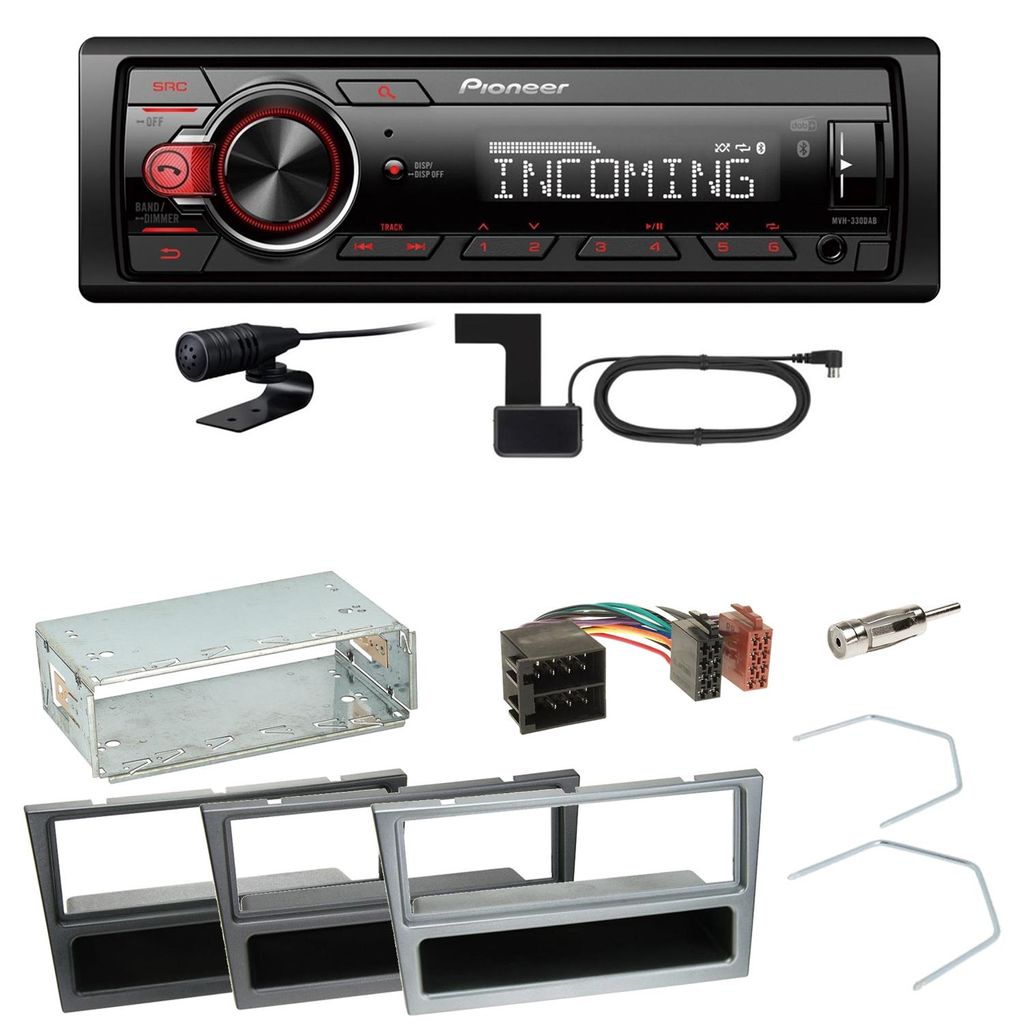 Pioneer MVH-330DAB Bluetooth DAB Einbauset für Opel Vectra Produktbild 