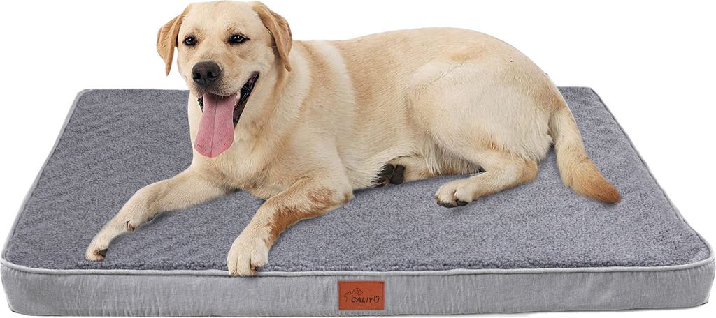 FreetooTierbett Hundebett Orthopädisches Grosse Hunde - Hundekissen flauschig, Hundematte waschbar Hundematratze in dunkelgrau für große Hunde