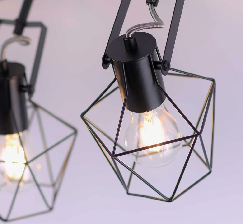 Plafonnier bois design avec 2 spots réglables orientables série Orion - 8
