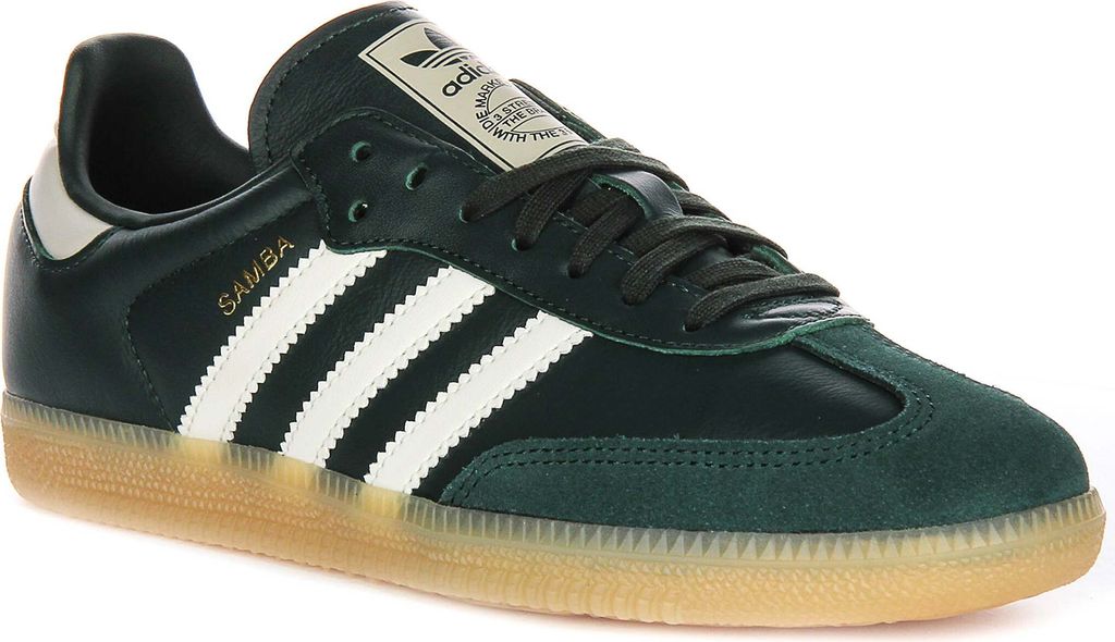 Adidas Samba OG J in Dunkelgrün für Jugendliche – 4 UK - 36 2/3 EU - 4.5 US / Dark Green