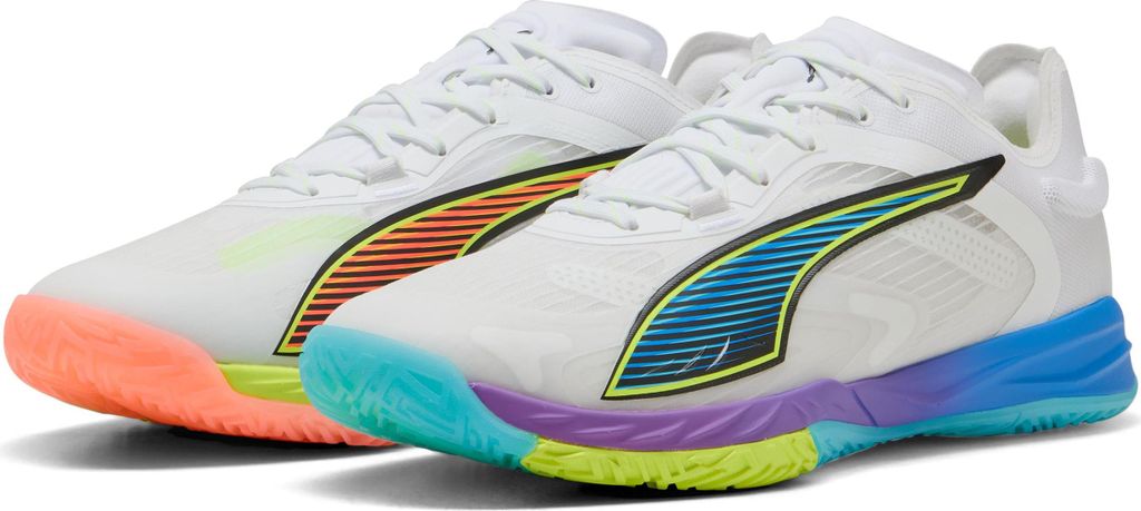 PUMA Accelerate Nitro SQD 4 Game On, Größe:40.5 (UK 7), Farben:PUMA White-Glowing Red-Ultra Blue