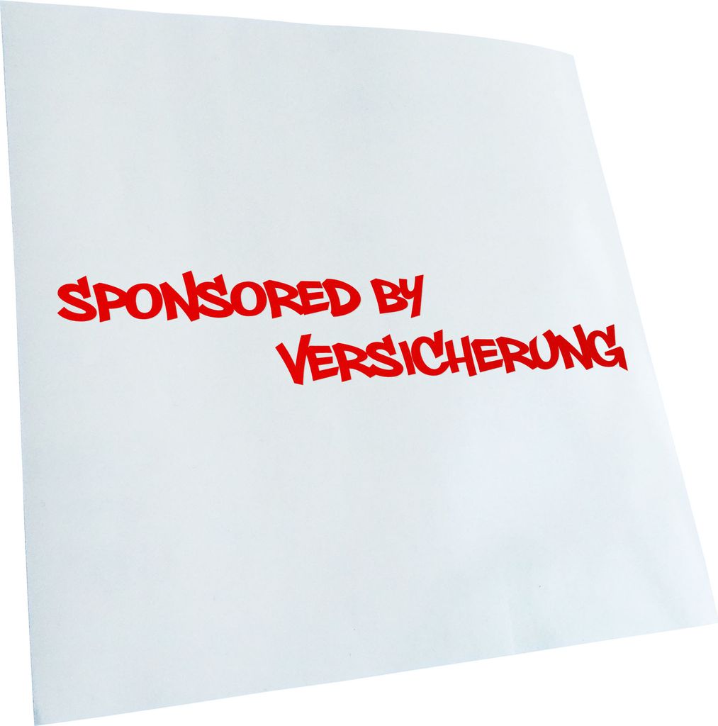 Kiwistar - Autoaufkleber - Sponsored by Versicherungen Insurance Heckscheibenaufkleber - Aufkleber für Auto Kfz Fahrrad, LKW, Truck Mofa