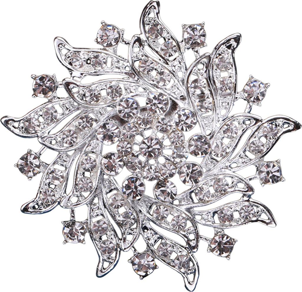 Elegante Kranzbrosche mit Strasssteinen für Damen, Vintage-Kleidungsnadel aus Legierung, modisches Accessoire für einen stilvollen Look