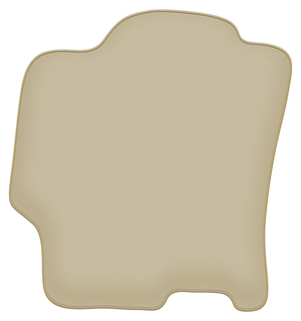 Fahrerfußmatte Velours PREMIUM beige passend für Mazda 323 BJ (1998-2003, Limousine, Fließheck, Break, Kombi) – mit Befestigungen – passgenau