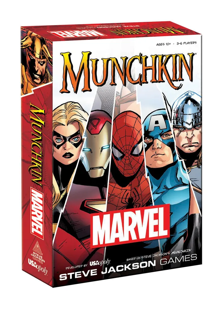 Munchkin Marvel Jeu de Cartes avec Monstres et Trésors Edition USAopoly