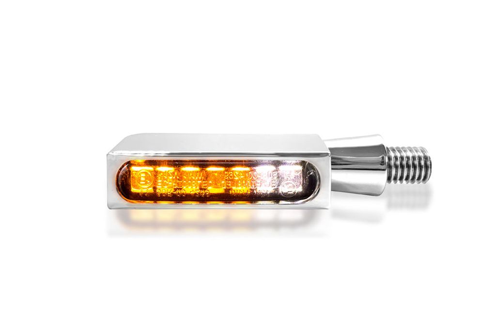203-6992 HeinzBikes BLOKK-Line Series LED Blinker/Positionslicht, Multifit alle Marken und Modelle, chrom