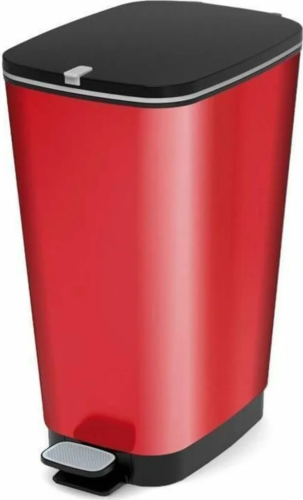Poubelle Kis Chic Bin L 50 l Rouge : Collecteur Déchets Design Italien