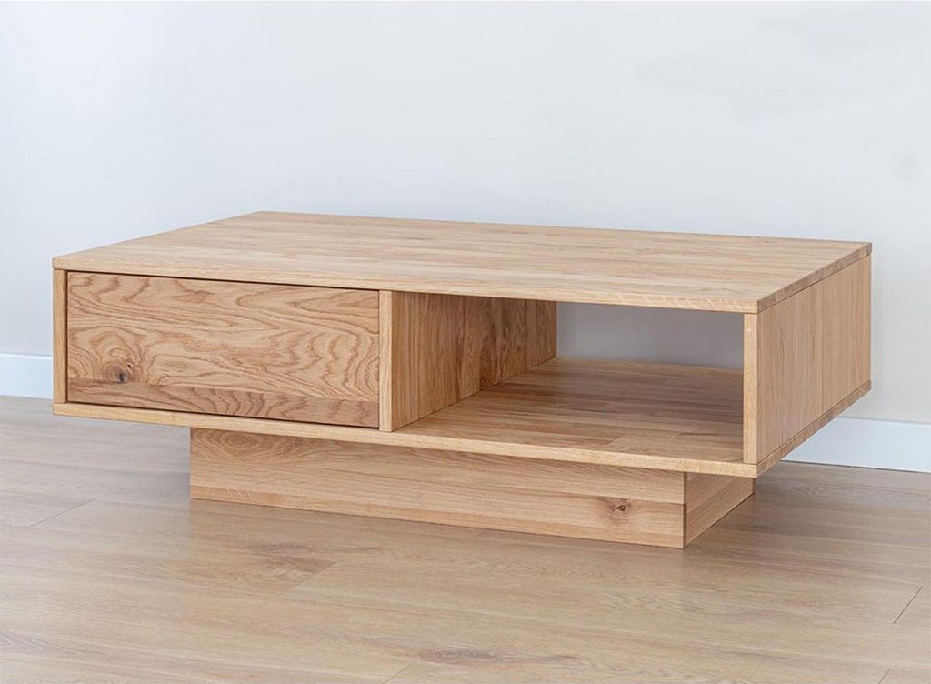 Moderner Heller Wohnzimmer Couchtsch Brauner Holztisch Stilvolle Tische