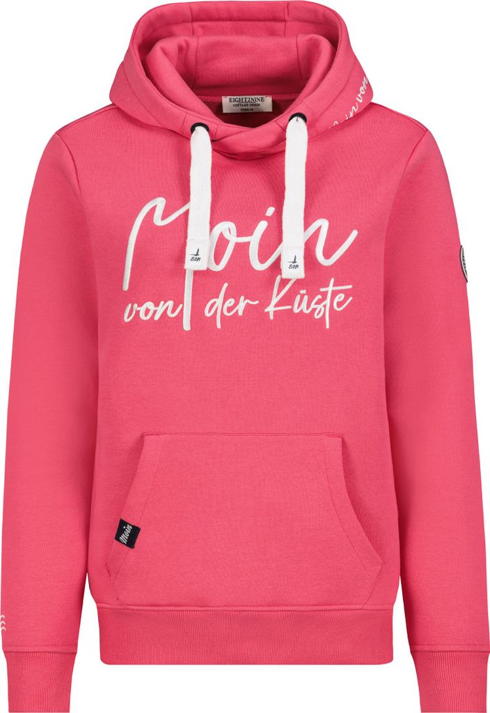 EIGHT 2 NINE Kapuzenpullover Rippbündchen Modische Stickerei Hoodie Größe: S