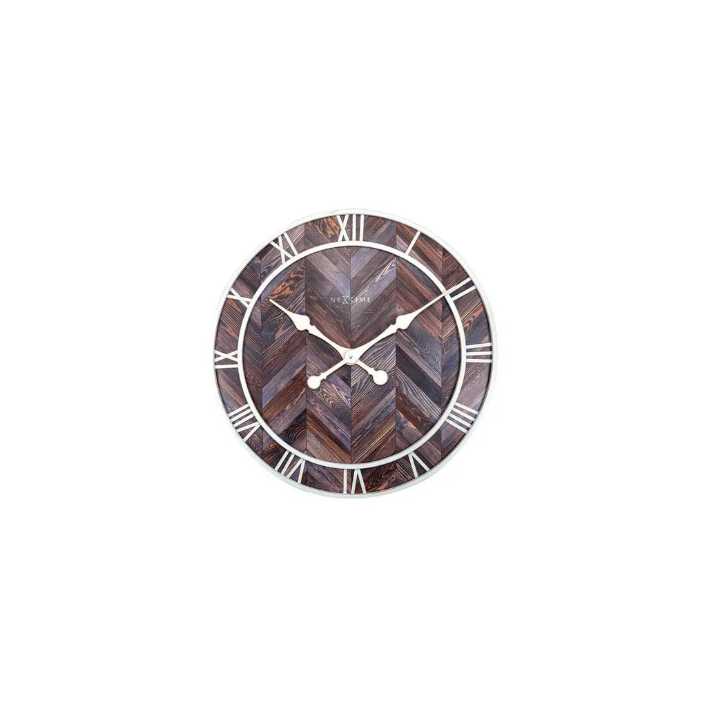 NeXtime 3245BR Horloge Murale Marron 58cm - Style Roman Vintage Chic