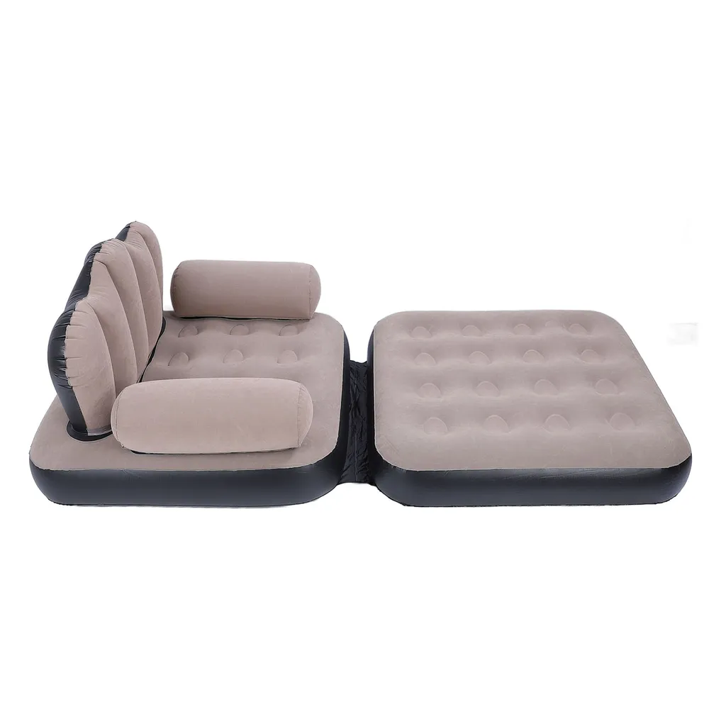 Canapé convertible gonflable 2 places, matelas d'appoint portable café