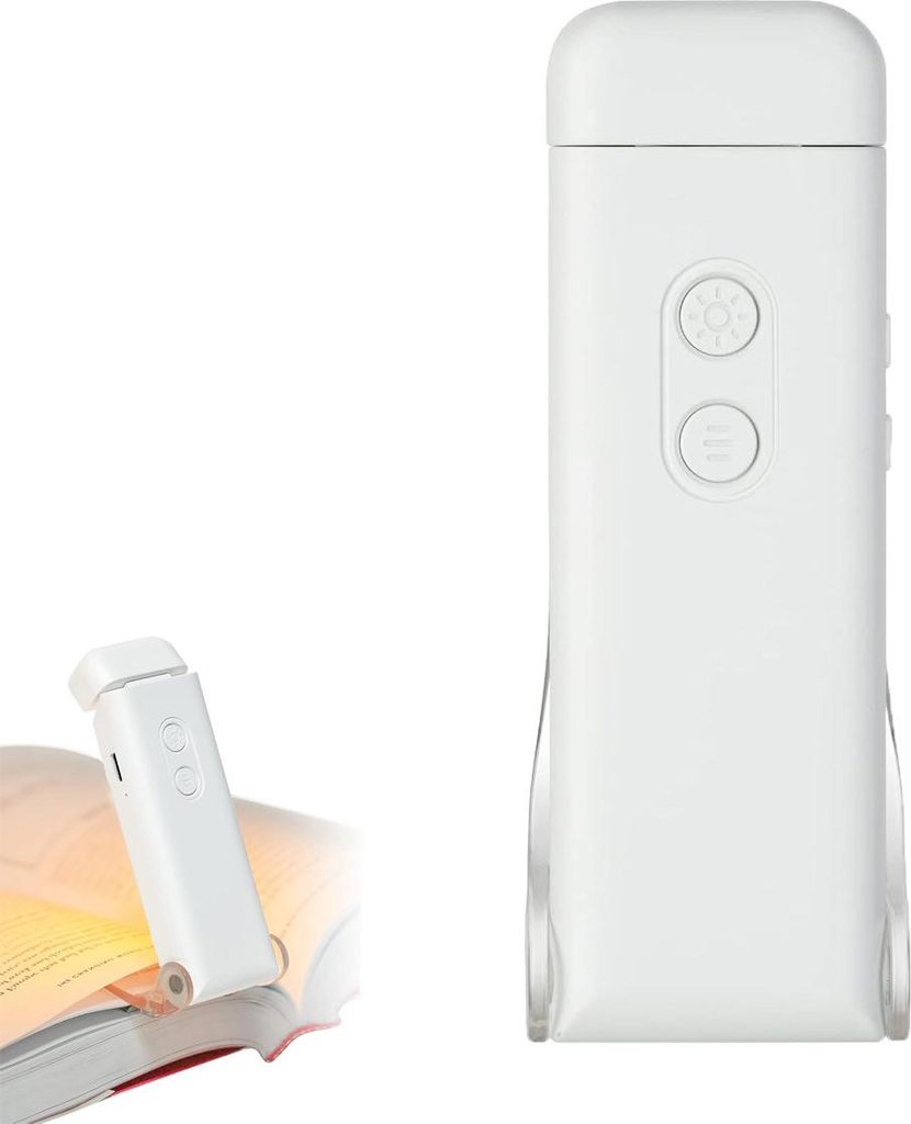 LED-Leselicht für Kinder & Erwachsene, 3 Farbtöne 5 Helligkeit, Wiederaufladbar, USB-C, Augenschonendes Licht