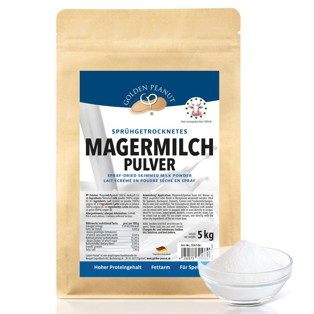 GOLDEN PEANUT Magermilchpulver Trockenmilch fettarm für Produktbild 
