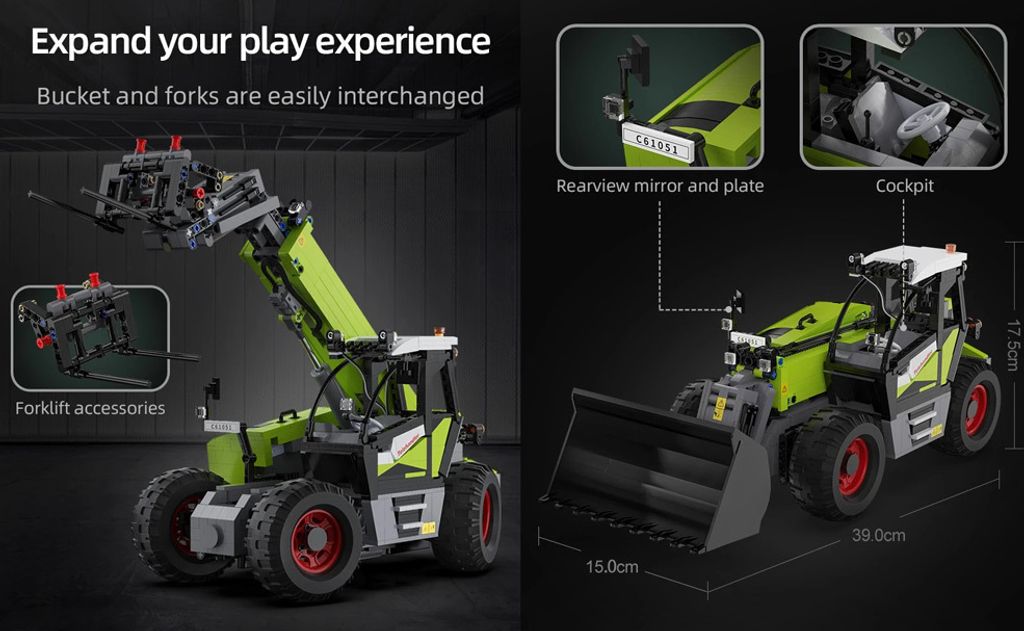 CaDA C61015W Teleskopický nakladač 1:17 C61051W Obrázok produktu 19