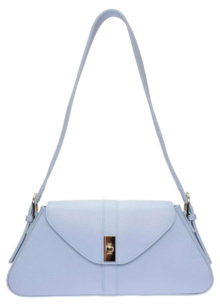 Sac épaule Roberta M bleu céleste anti-rayures pour femme active
